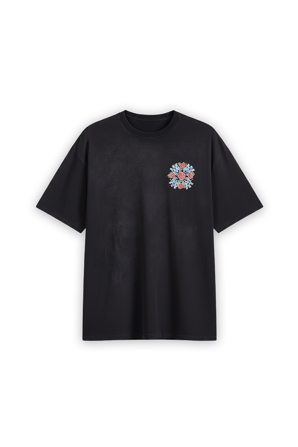 תמונה קידמית של חולצת טי אוברסייז