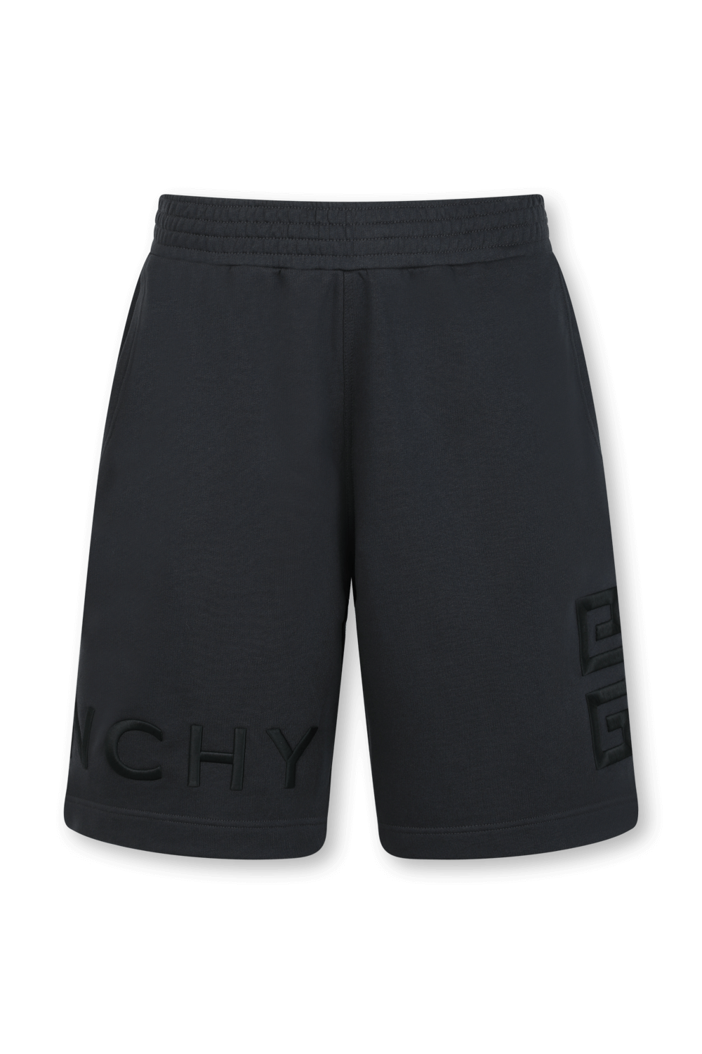 מכנסיים קצרים שחורים עם לוגו רקום GIVENCHY