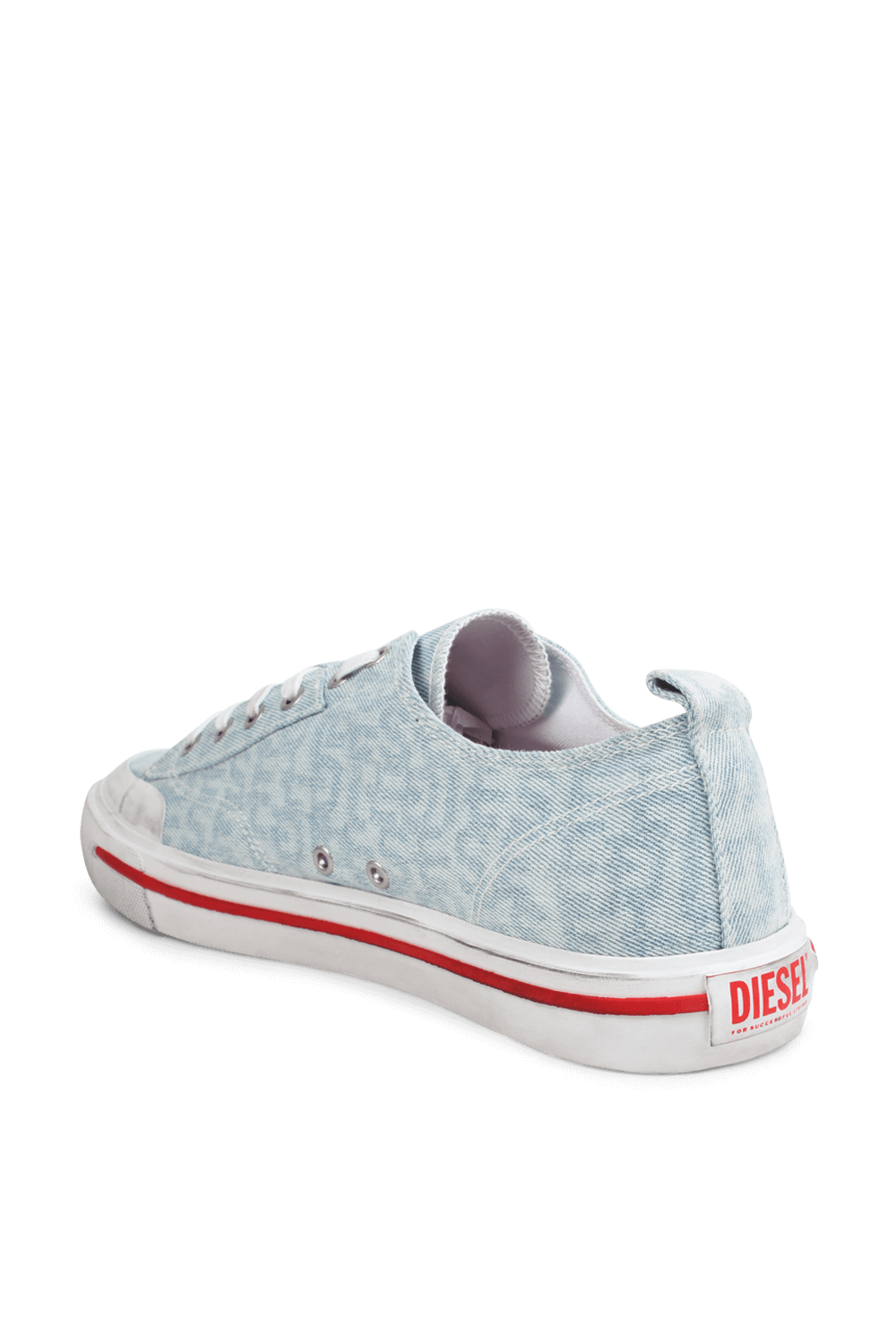 תמונה אחורית של נעלי סניקרס ברכיסה נמוכה עם הדפס