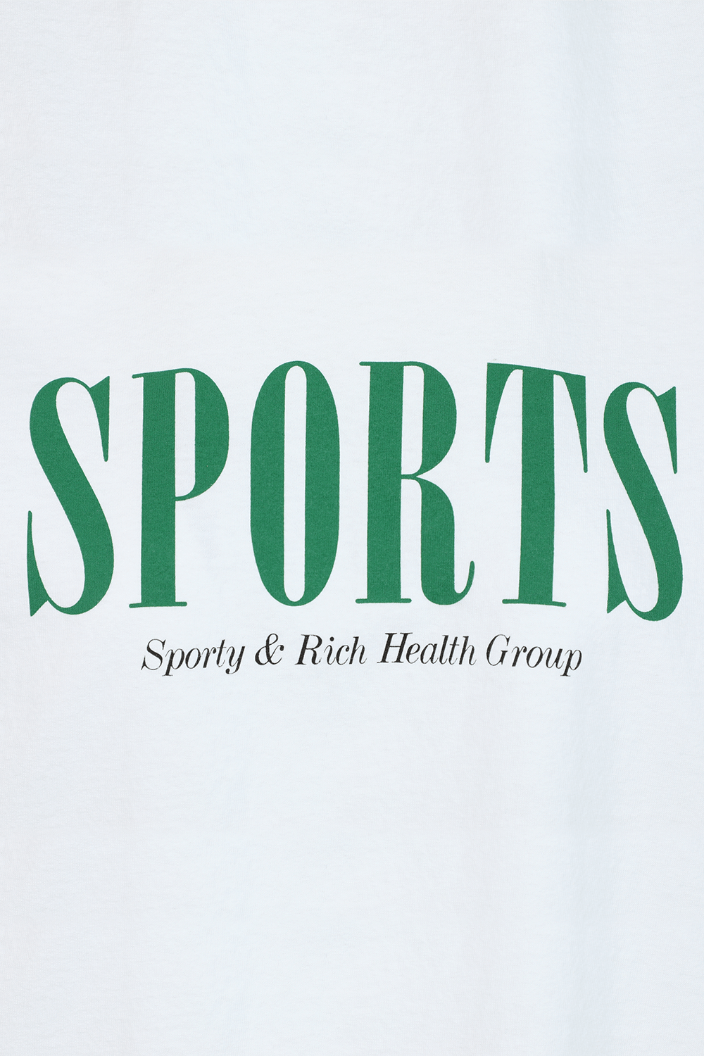 תמונה אחורית של טי שירט לבנה אוברסייז עם לוגו ירוק