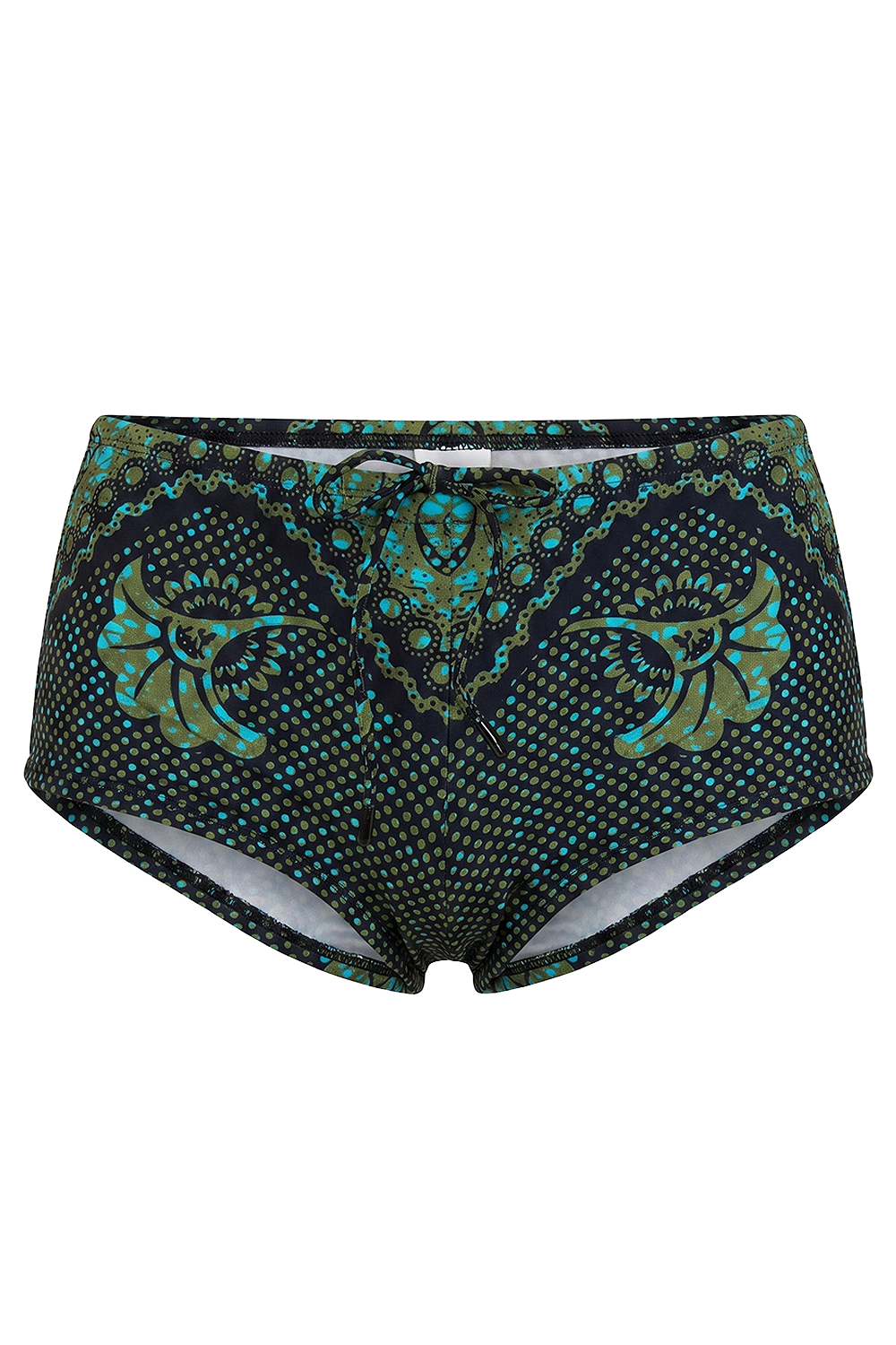 תמונה קידמית של שורט בגד ים סנטוריני