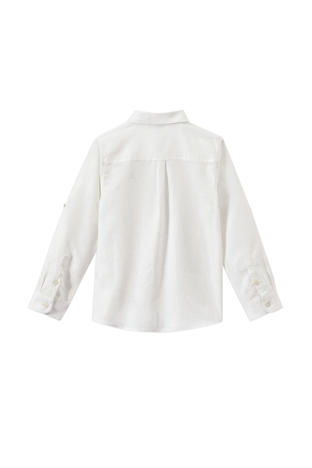 חולצה מכופתרת בלבן - גילאי 3-5 PETIT BATEAU