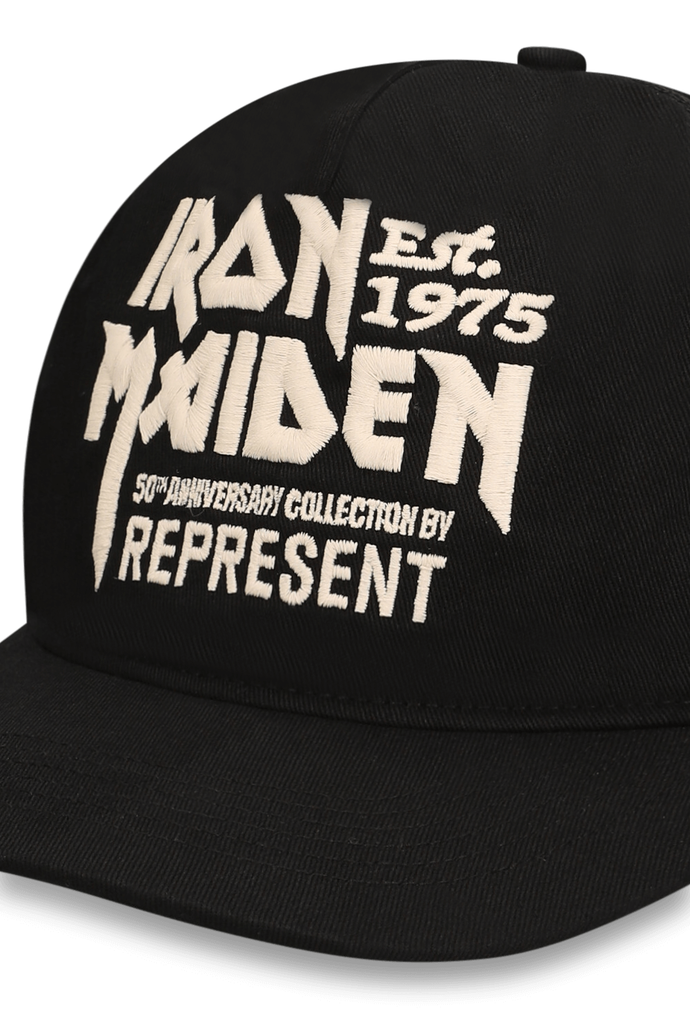 תמונת תקריב של רפרסנט X איירון מיידן 47 X כובע מצחייה