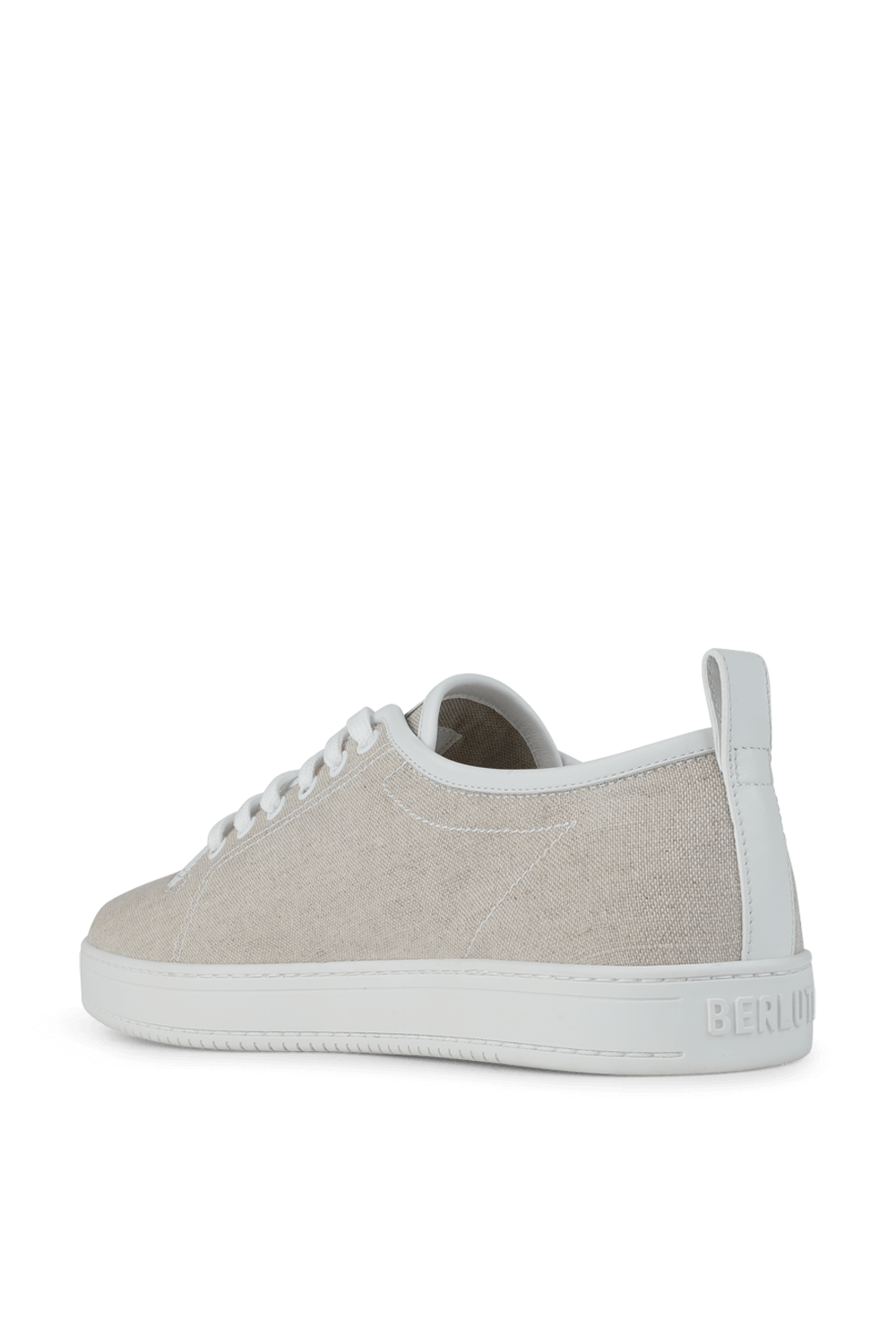 תמונה אחורית של נעלי פשתן עם הדפס ברכיסה נמוכה