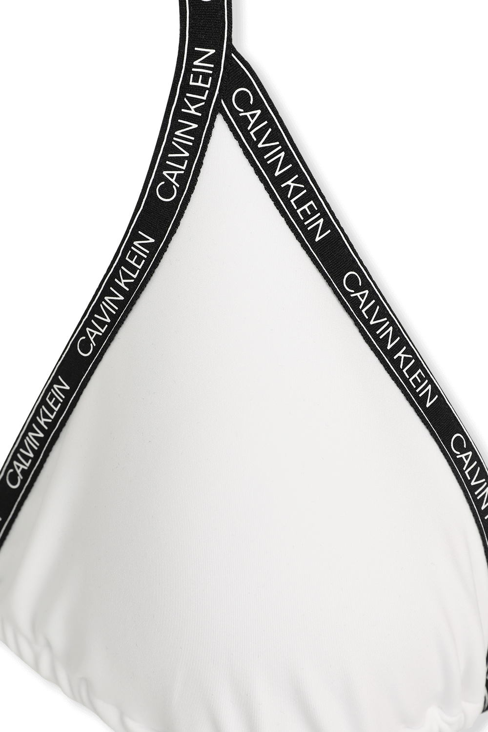 חזיית משולשים לבנה עם רצועות לוגוטייפ CALVIN KLEIN