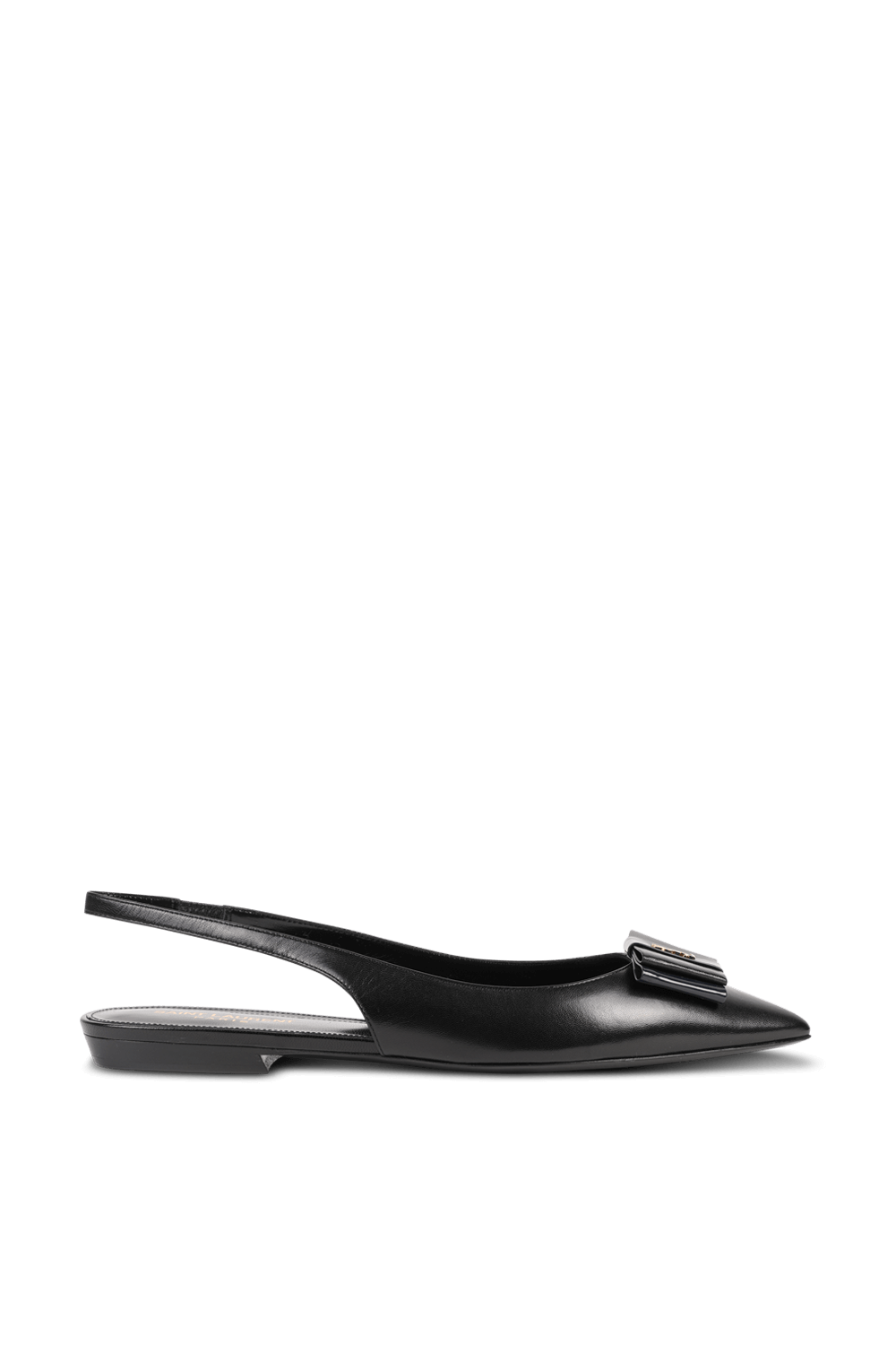 נעלי סלינגבק שטוחות מעור בצבע שחור SAINT LAURENT