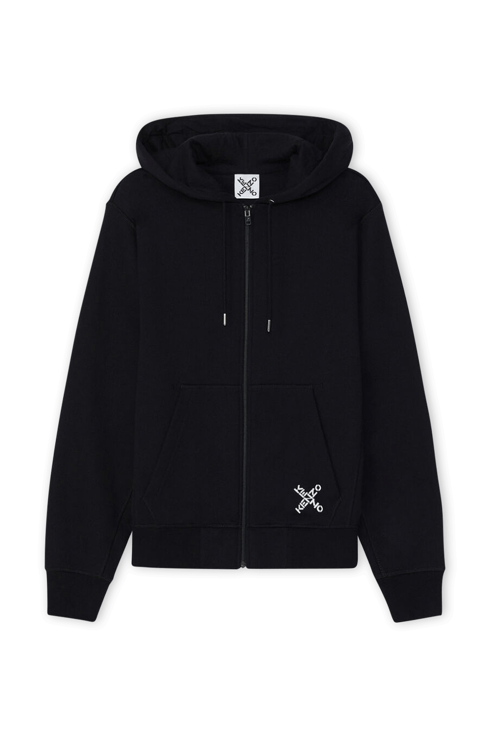 תמונה קידמית של סווטשירט קפוצ'ון שחור ליטל איקס