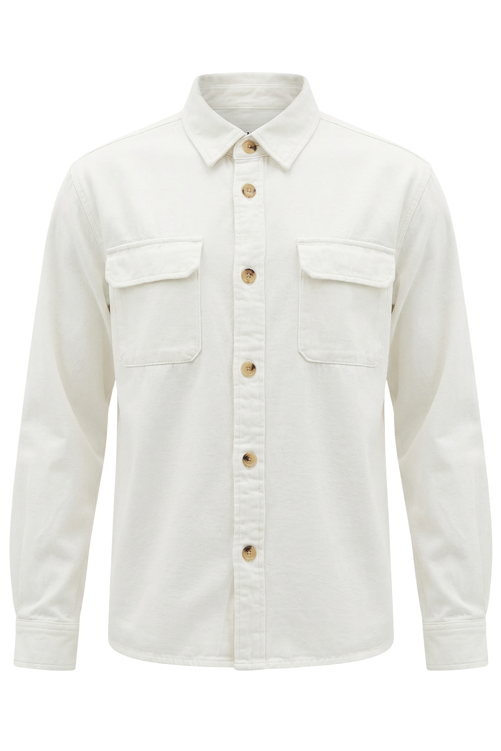 תמונה קידמית של חולצת כפתורים ארוכה אוברסייז