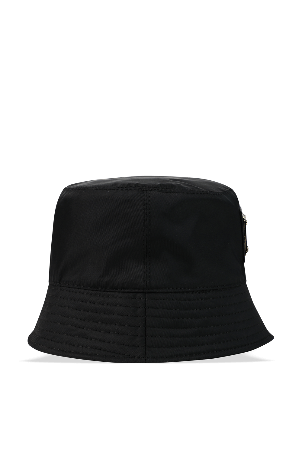 תמונה אחורית של Golden Tag Logo Bucket Hat in Black
