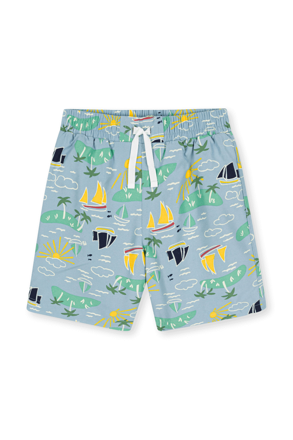 תמונה קידמית של מכנסי בגד ים עם הדפס טרופי - גילאי 3-5