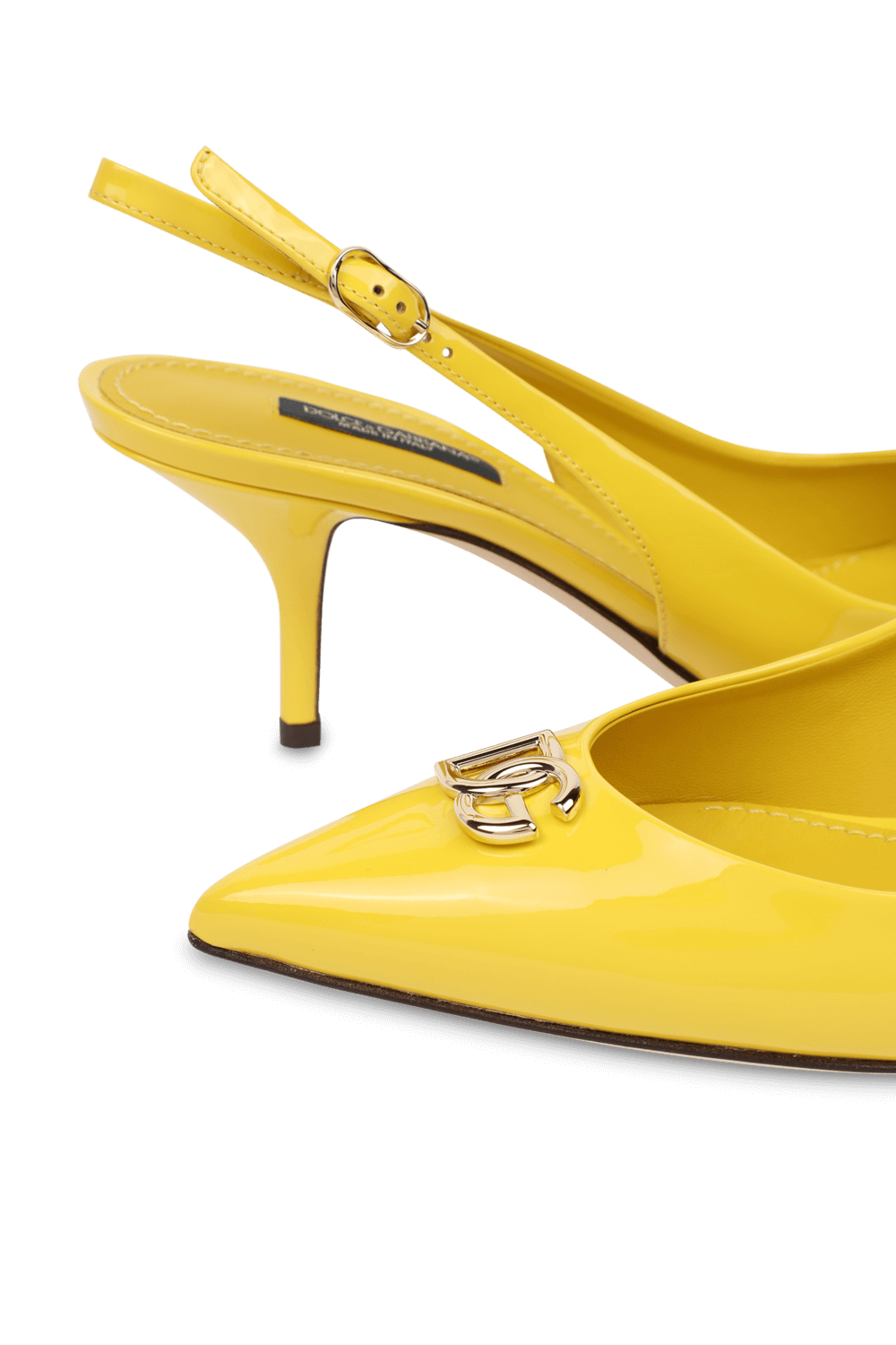 yellow slingback pumps
