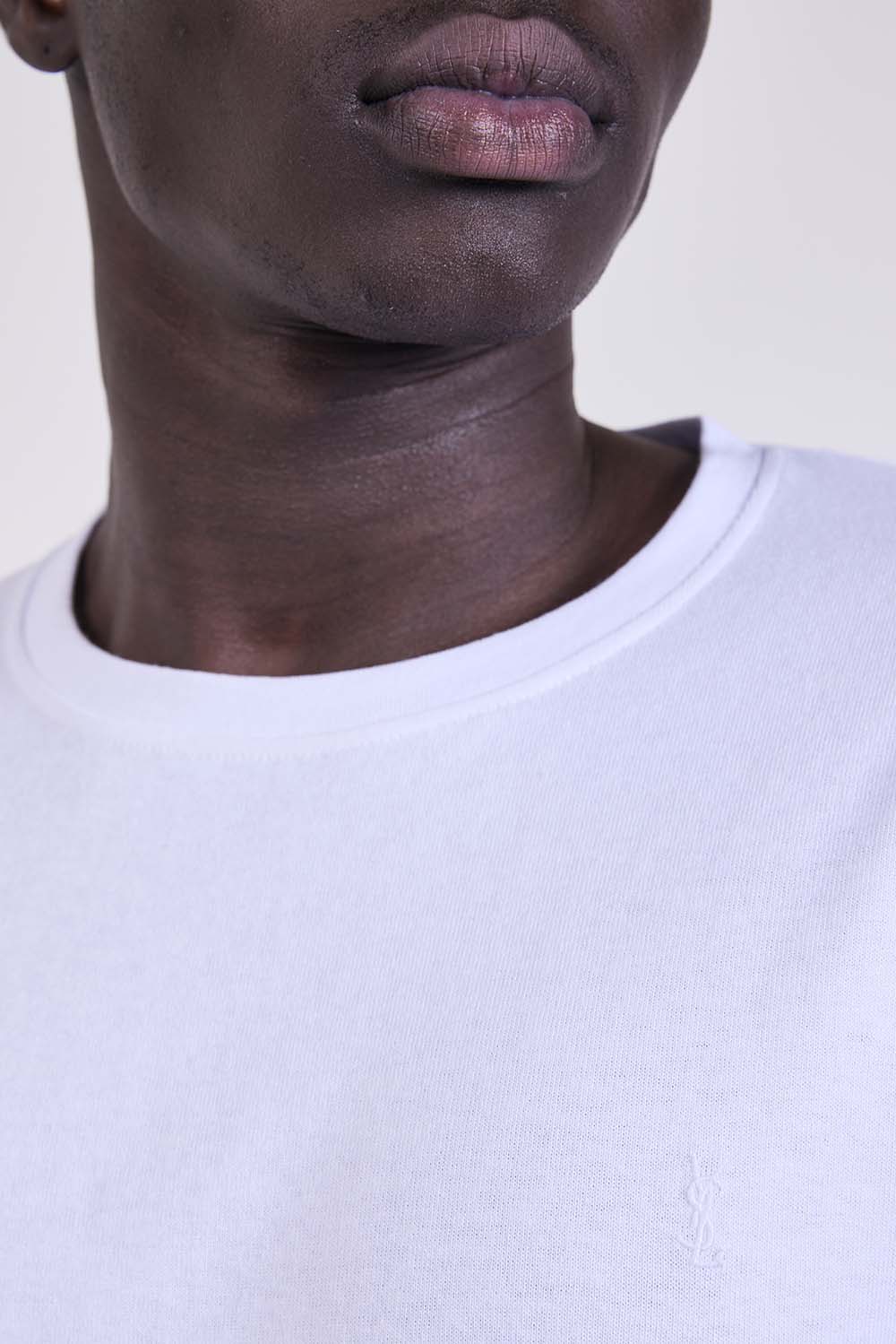 תמונת תקריב דוגמן של חולצת טי בגזרה משוחררת