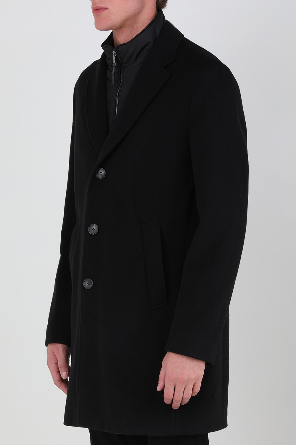 תמונת דוגמן קידמית של מעיל צמר ארוך