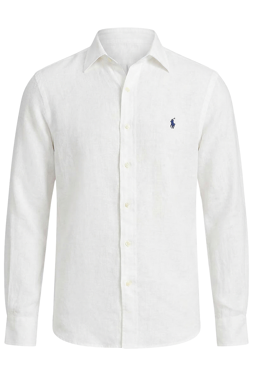 תמונה קידמית של חולצה מכופתרת ארוכה מפשתן