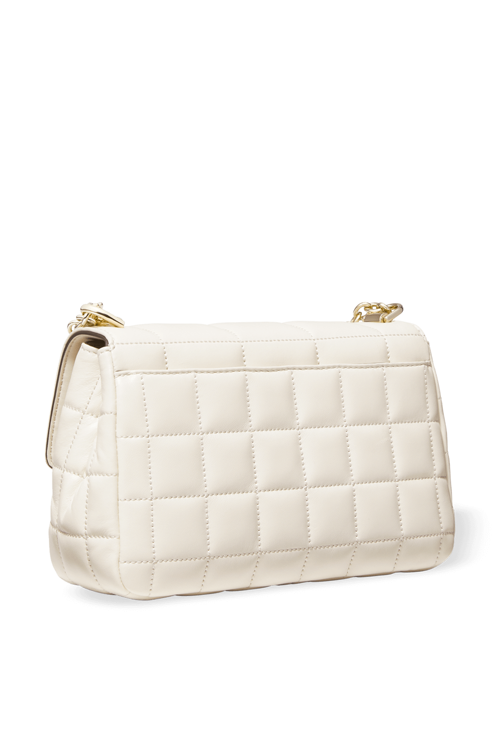 תמונה אחורית של Soho LG Quilted Leather Shoulder Bag in Light Cream