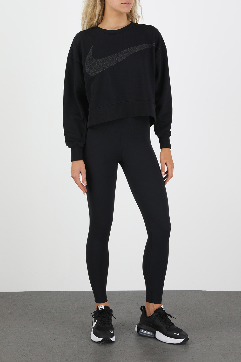 nike training get fit fleece sparkle sweatshirt