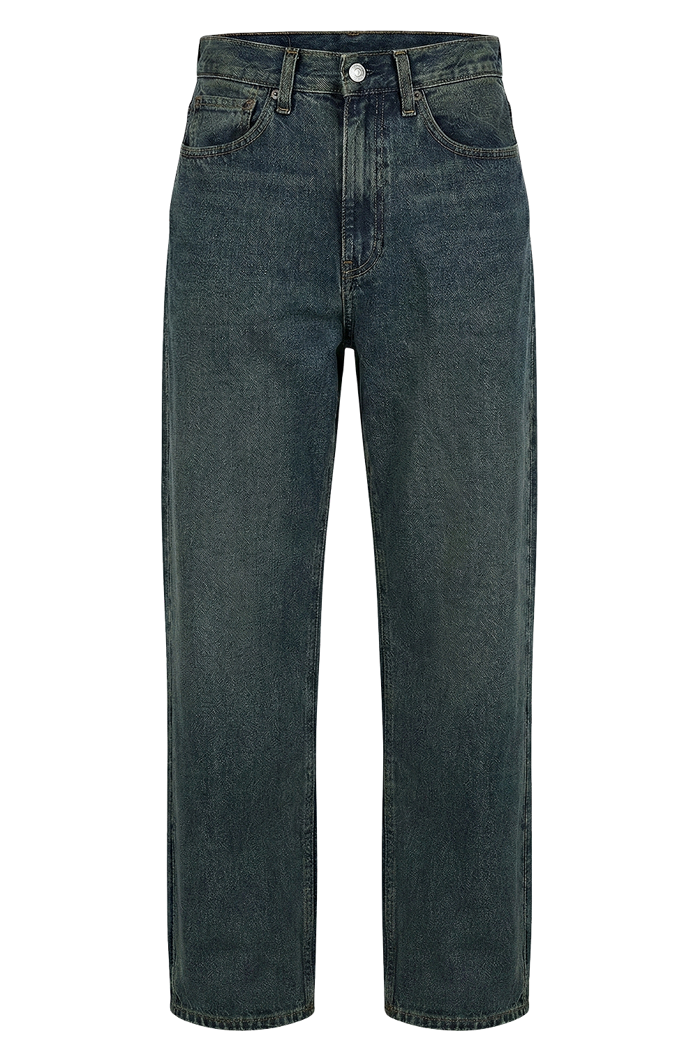 תמונה קידמית של מכנסי ג'ינס בגזרה רחבה 568