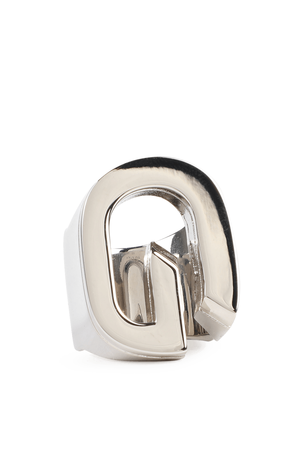 תמונה קידמית של טבעת בחיתוך ג'י בגוון כסוף