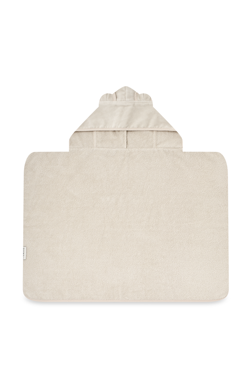 תמונה אחורית של מגבת עם אוזני דוב