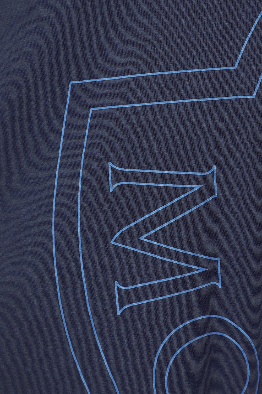 חולצת טי כחולה עם הדפס MONCLER