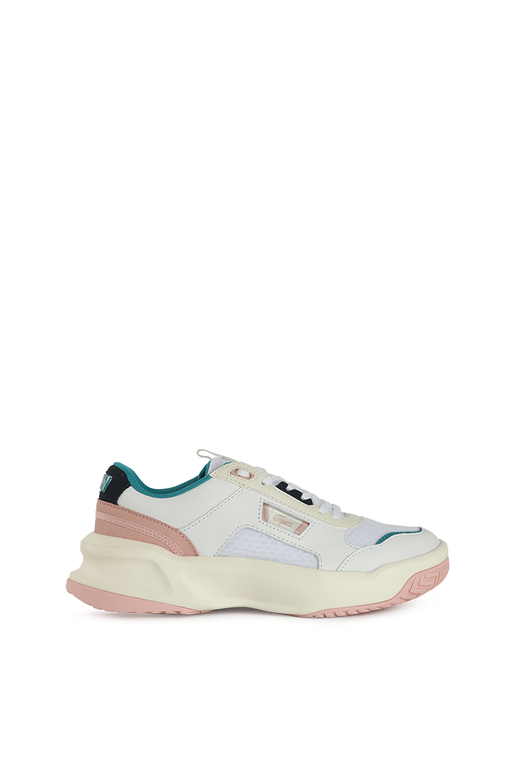 תמונה קידמית של Ace Lift Sneakers in White and Pink
