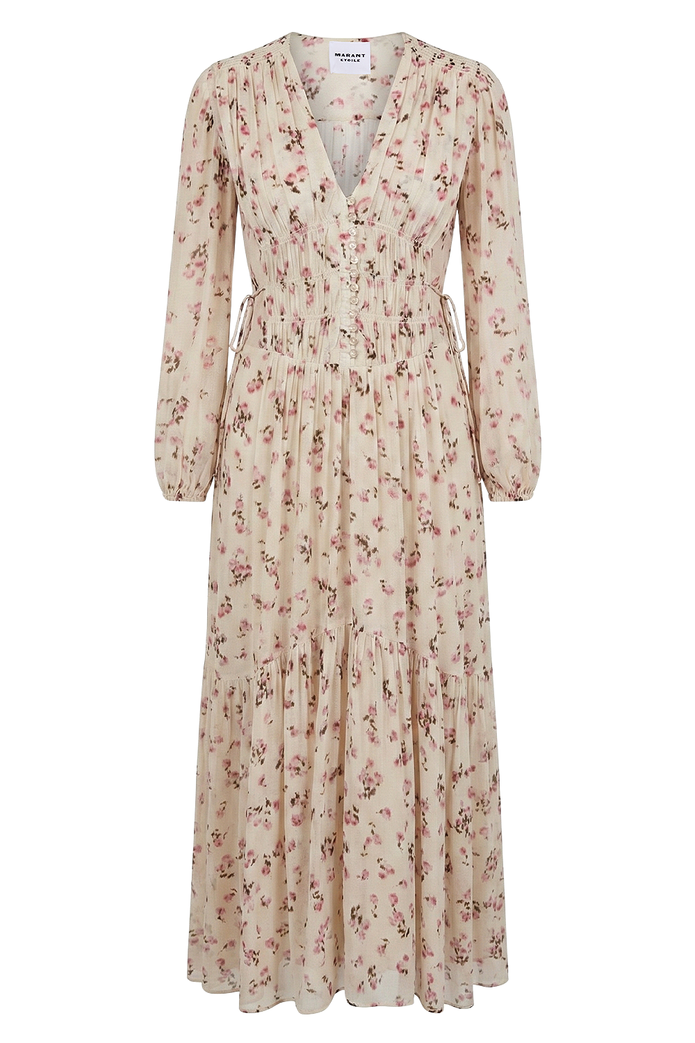 תמונה קידמית של שמלת מקסי פרחונית