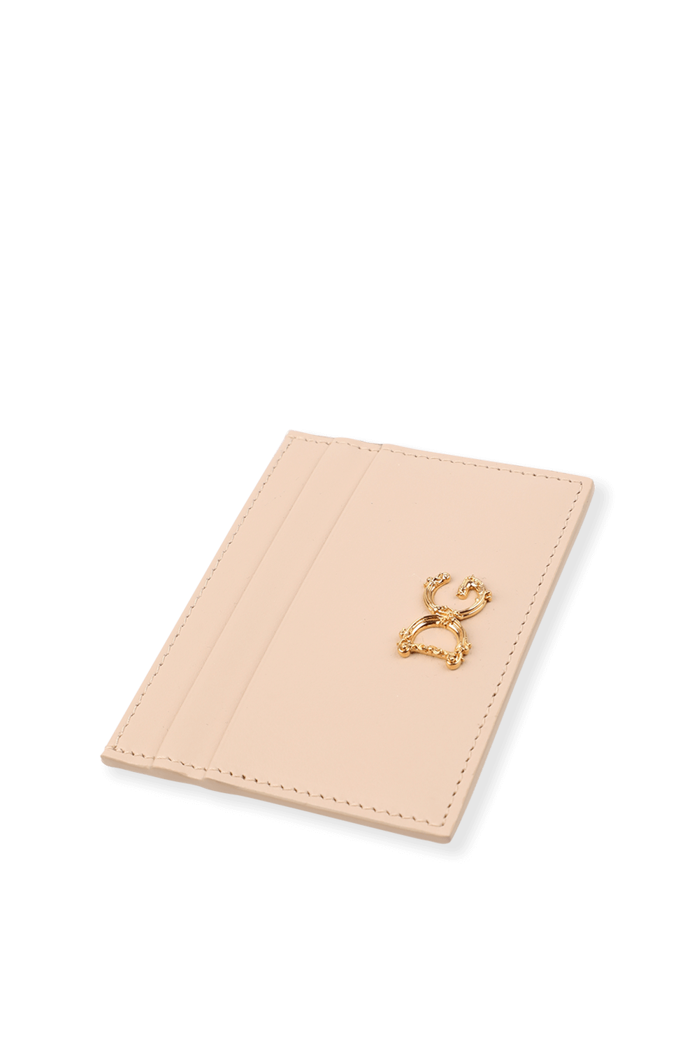 Baroque Card Holder in Pink Leather DOLCE & GABBANA