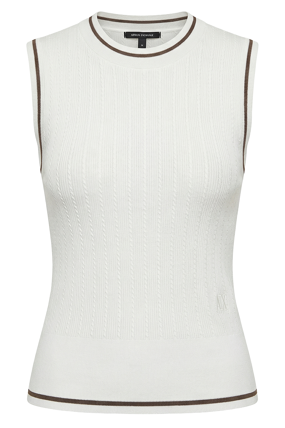 תמונה קידמית של טופ סרוג בגזרת סלים