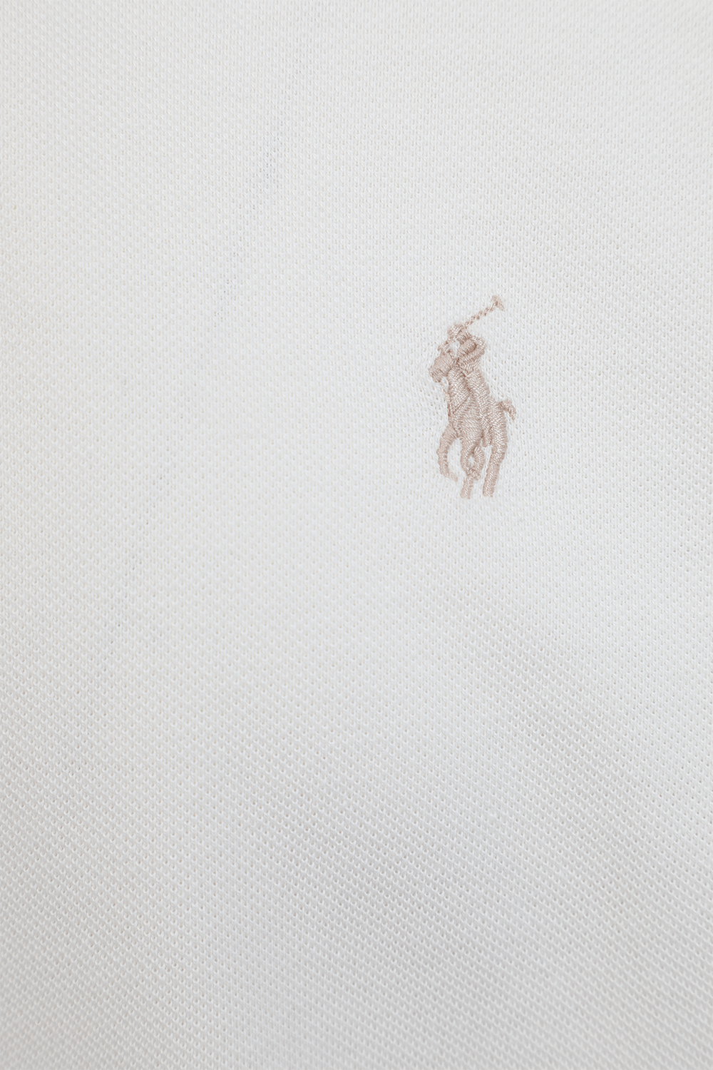 תמונה אחורית של Classic Slim Fit Polo Shirt in Ivory