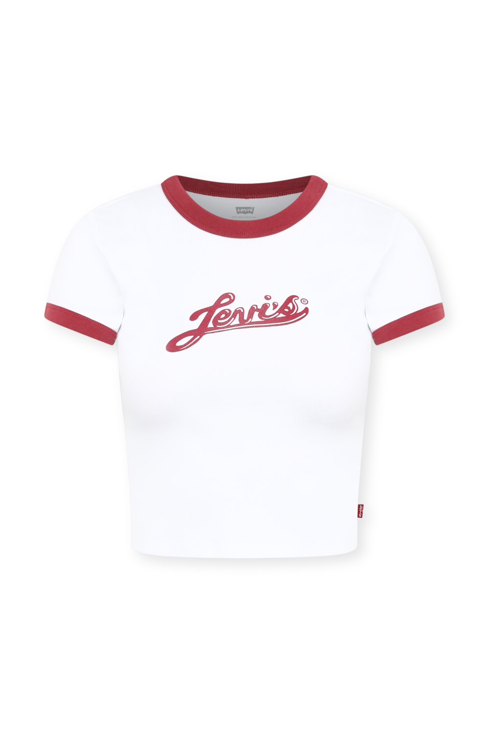 תמונה קידמית של חולצת קרופ טי עם הדפס