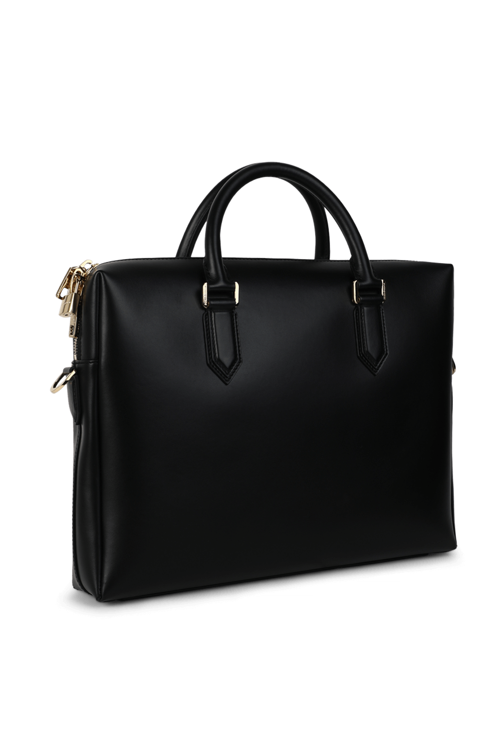 leather briefcase black