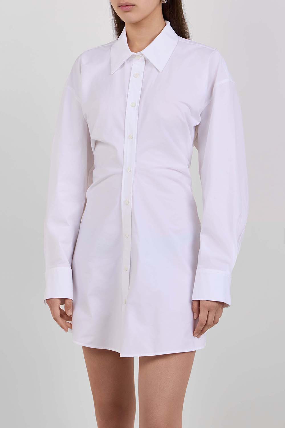 תמונת דוגמן קידמית של שמלת חולצה מכופתרת