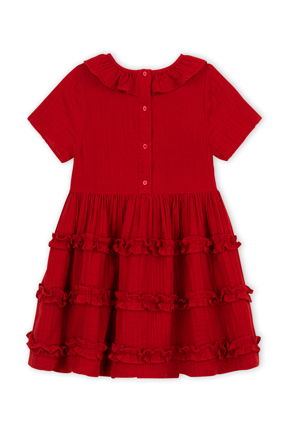 תמונה אחורית של שמלה קצרה עם מלמלה - גילאי 6-12