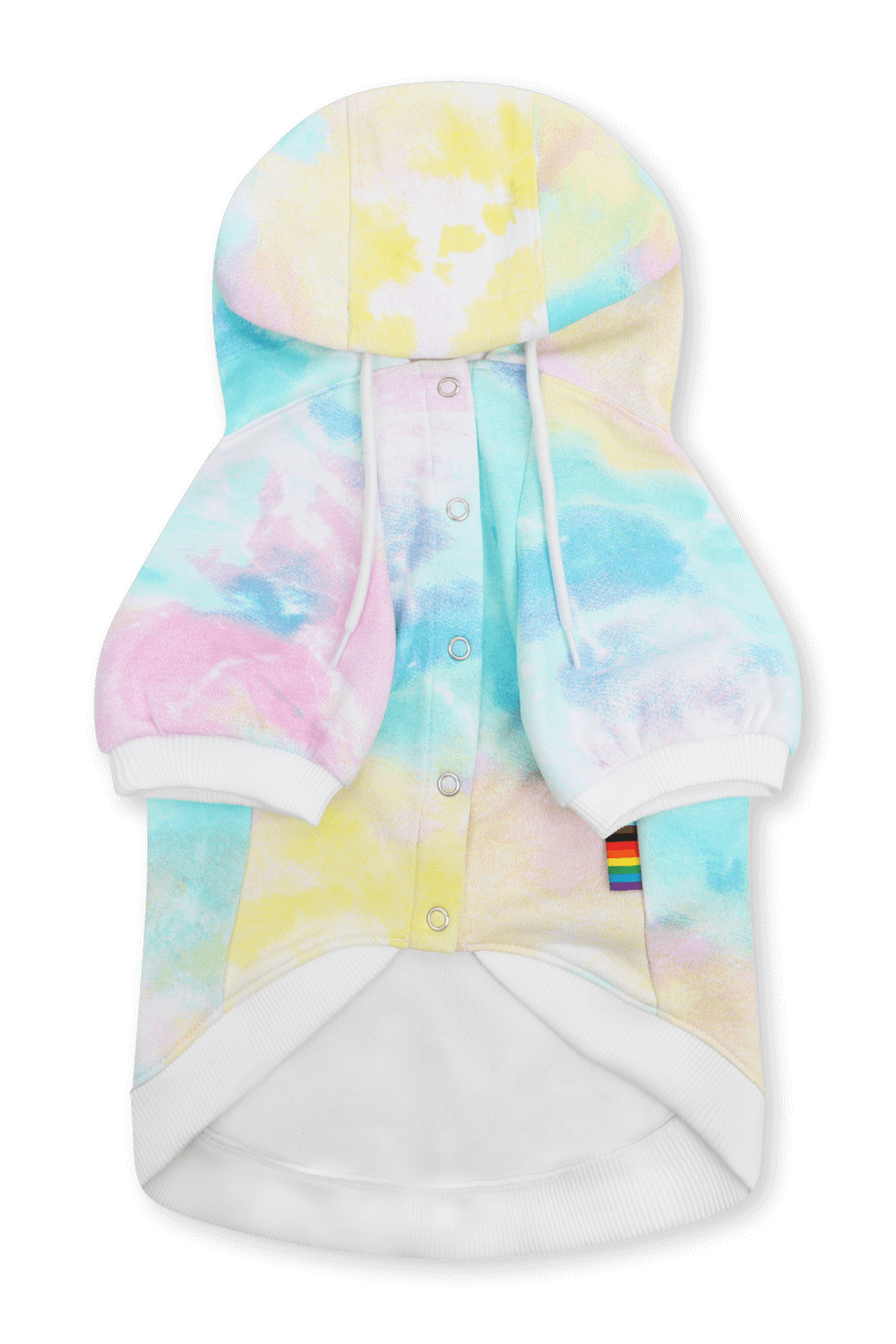 תמונה קידמית של בוס X קנין סווטשירט קפוצ'ון לכלבים עם לוגו