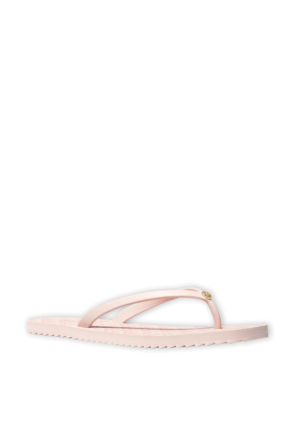 תמונת תקריב של נעלי אצבע ורודות עם לוגו