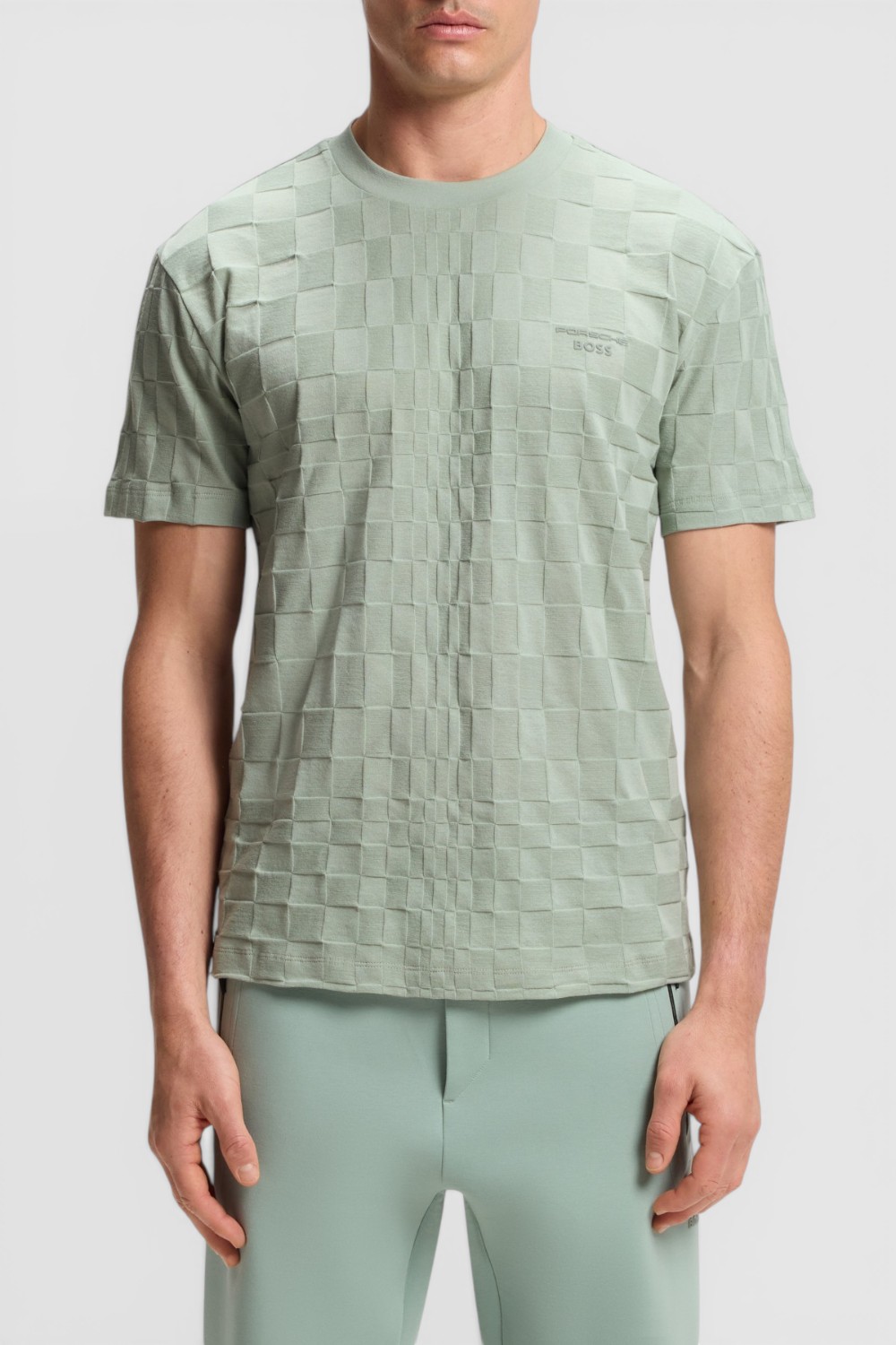 תמונת דוגמן קידמית של חולצת טי בוס X פורשה