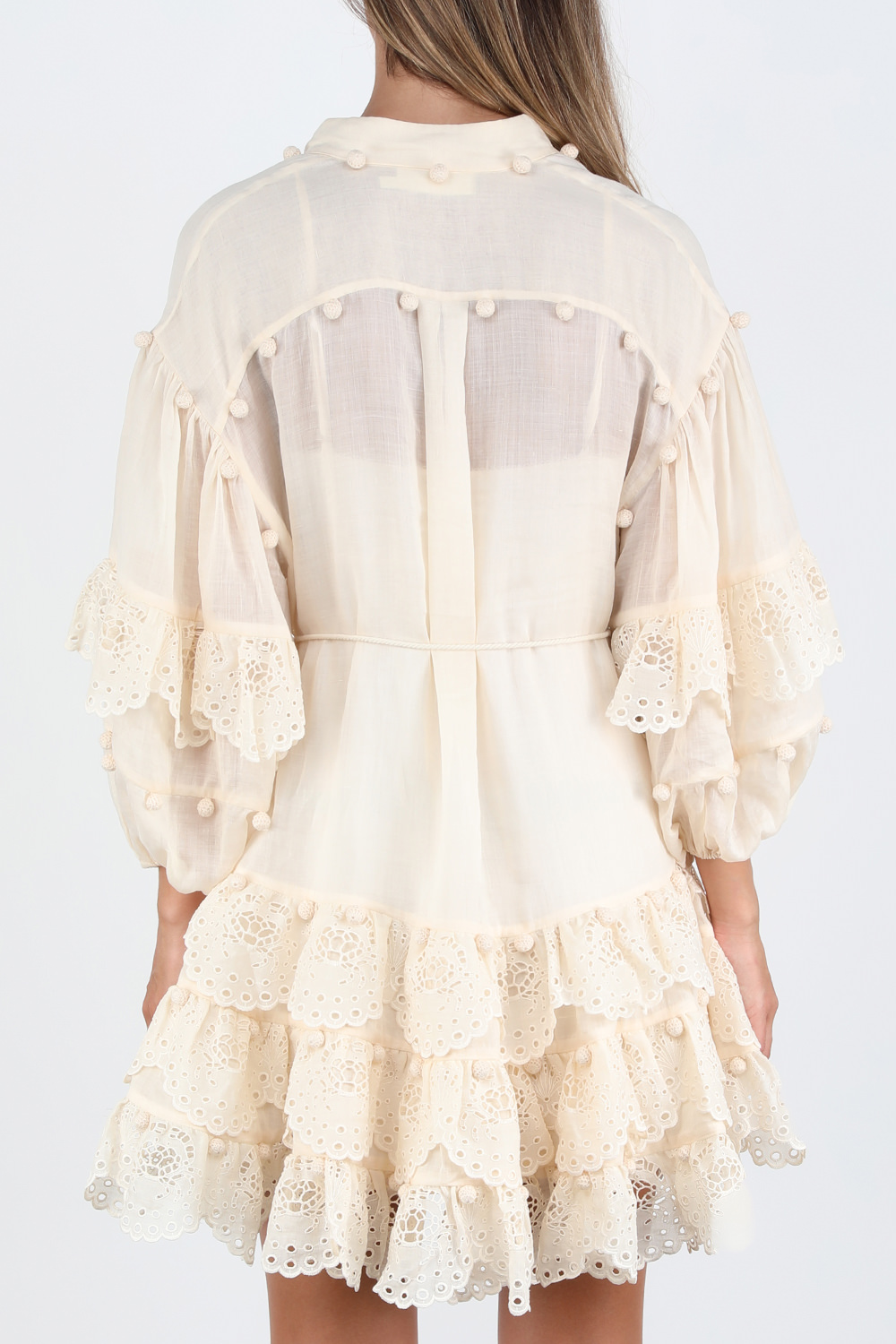 תמונת דוגמן אחורית של שמלת מיני ליר