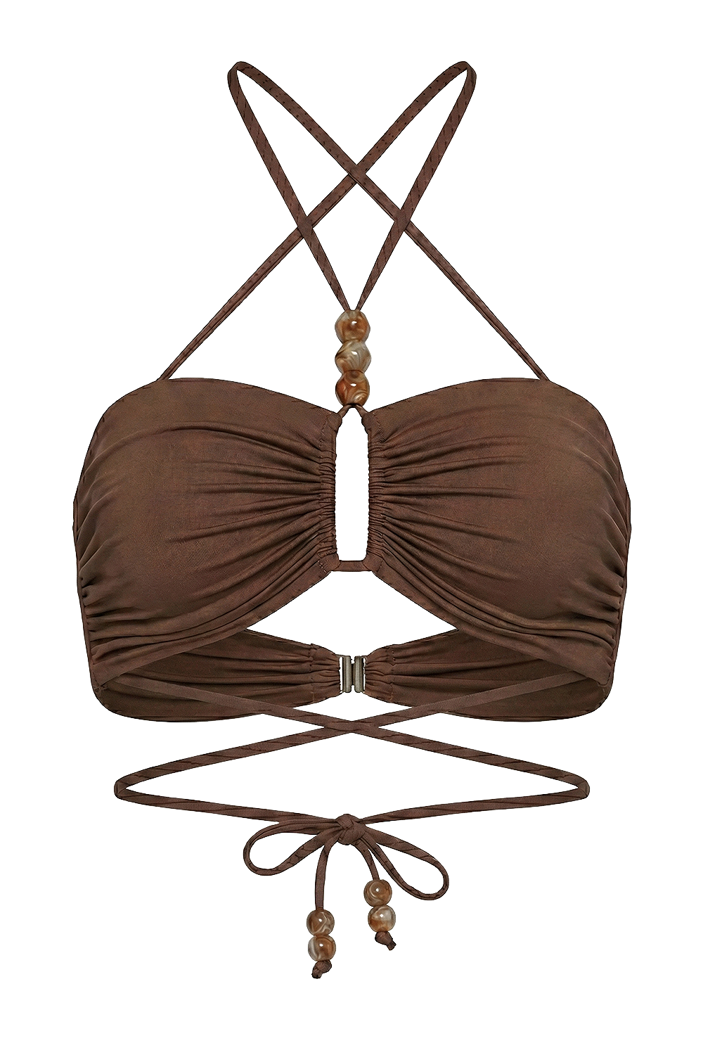 תמונה קידמית של חזיית בגד ים סטרפלס