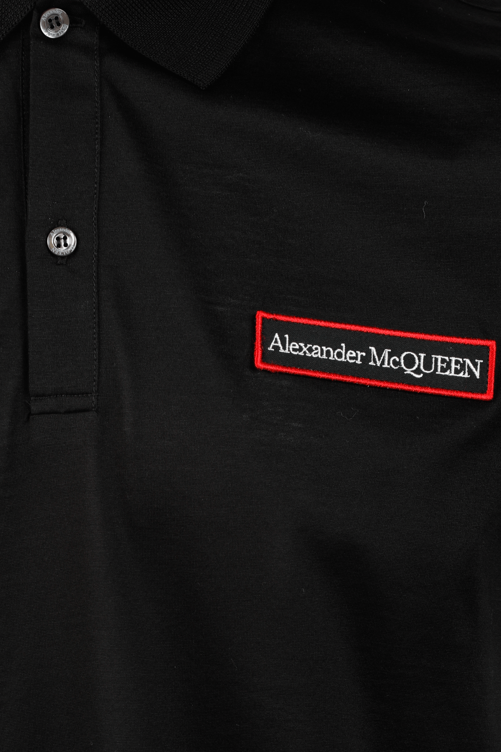 חולצת פולו עם תג לוגו רקום ALEXANDER MCQUEEN