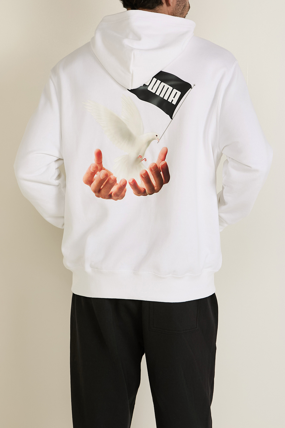 תמונת דוגמן אחורית של פומה X מאס טיימפו סווטשירט קפוצ'ון
