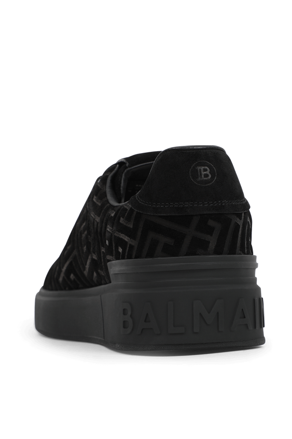 נעלי סניקרס עם הדפס מונוגרמי בגוון שחור BALMAIN