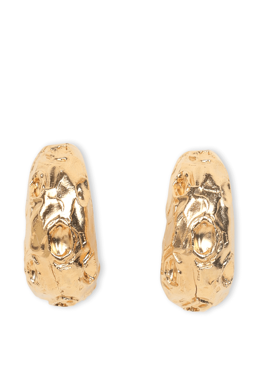 עגילים דה פרגמנטד אמולט בציפוי זהב 24 קראט ALIGHIERI