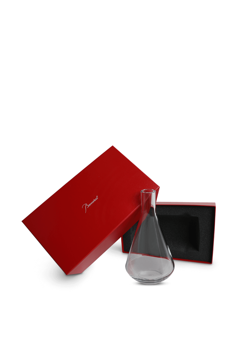 תמונת תקריב של בקבוק ליין מקריסטל שקוף