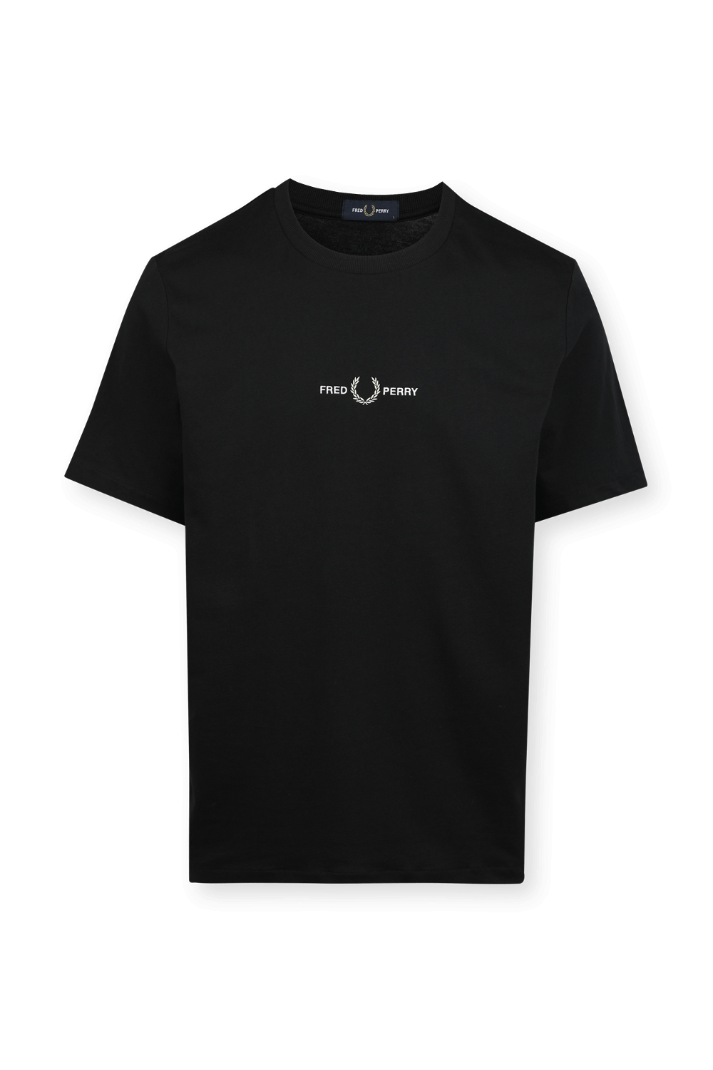תמונה קידמית של Embroidered T-Shirt in Black