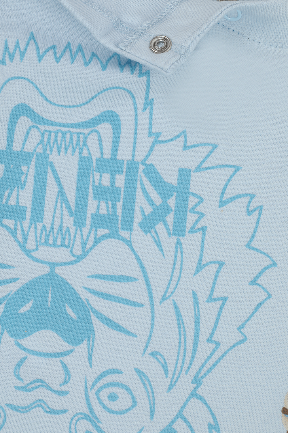 תמונה אחורית של גילאי 1-12 חודשים אוברול חיות קצר בגוון תכלת