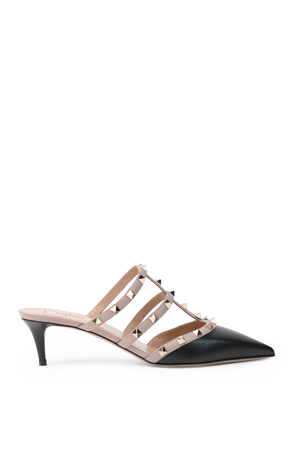 תמונה קידמית של Golden Studs Pump in Nude and Black