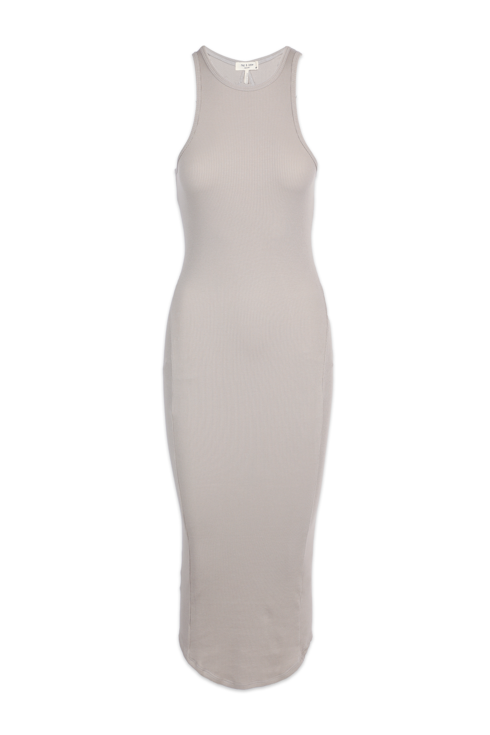 תמונה קידמית של Essential Ribbed Dress in Grey