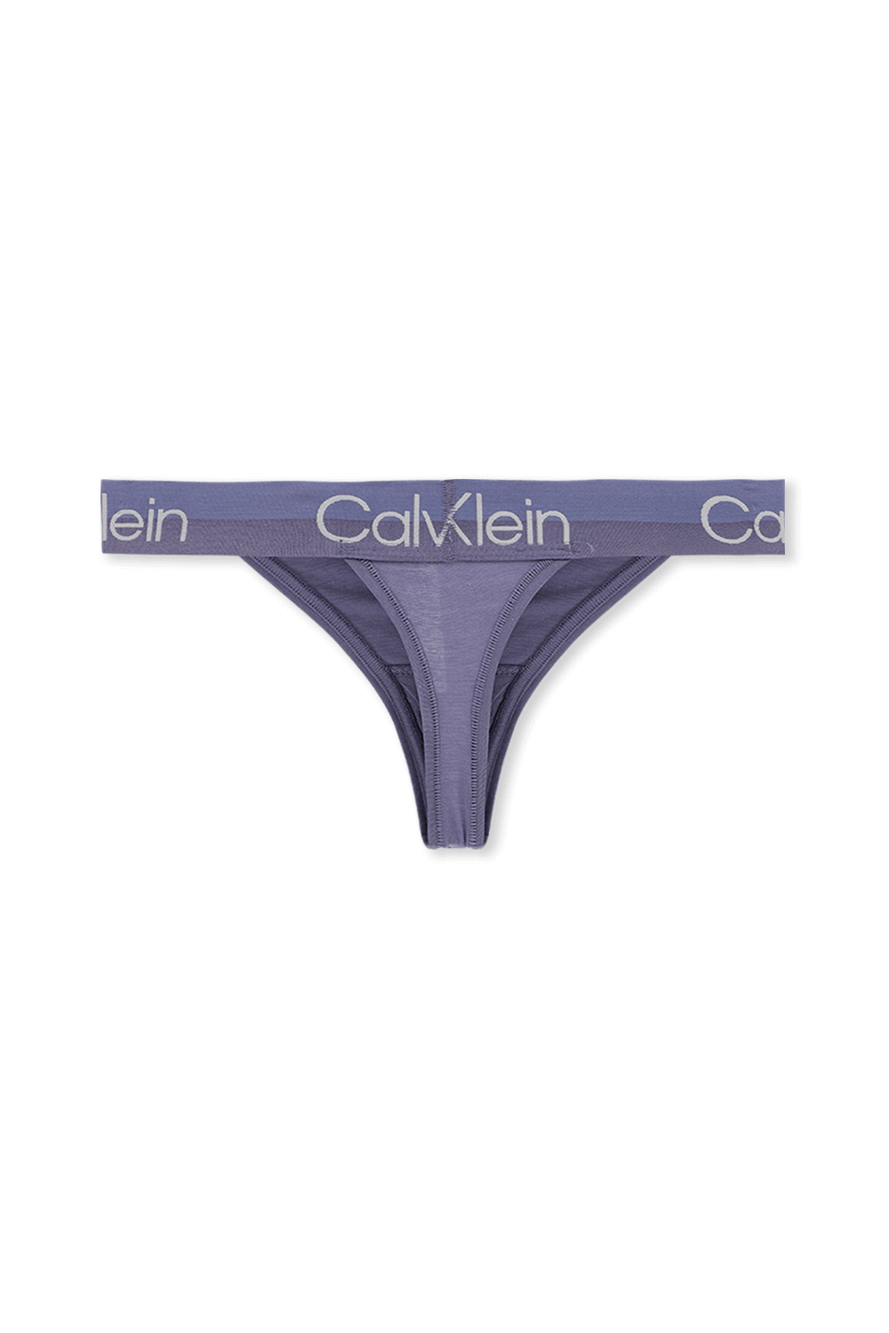 תמונה אחורית של תחתוני חוטיני עם רצועה ממותגת בגוון סגול