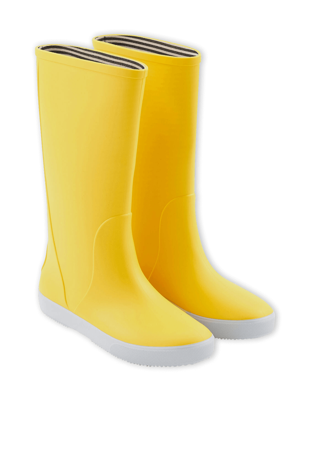 תמונה קידמית של מגפי גשם בצבע צהוב