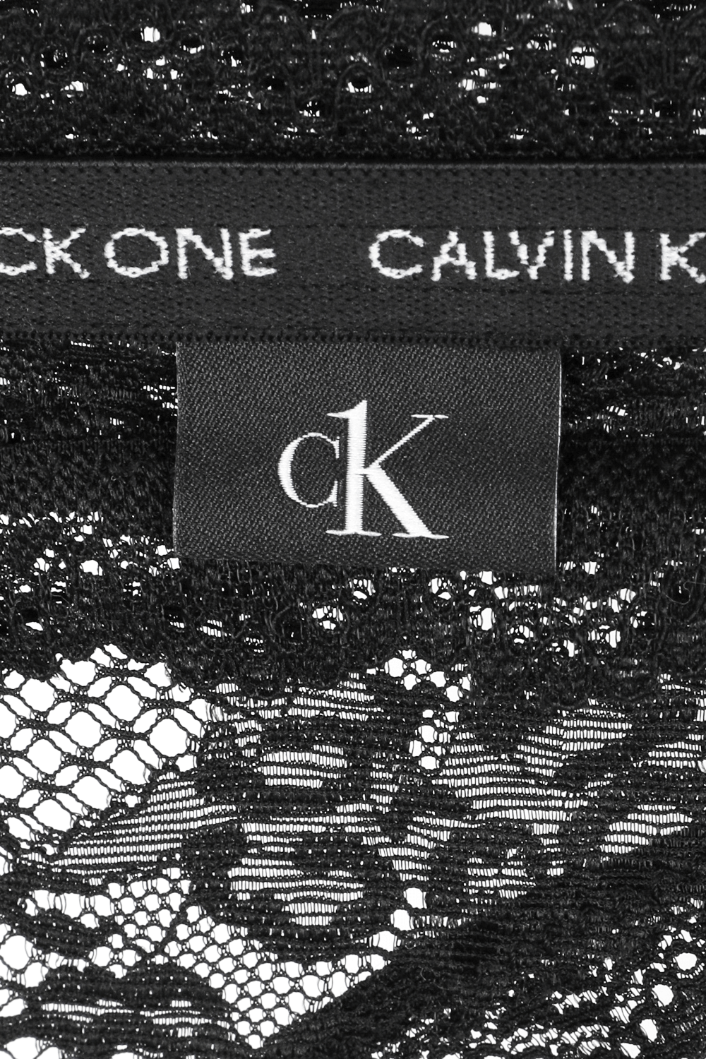 תמונת תקריב של Ck1 Lace Thong in Black